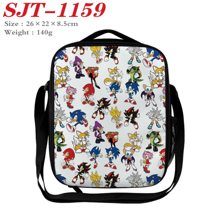 Sonic The Hedgehog  Anime Lunch Bag Crossbody Bag 26x22x8.5cm SJT-1159
