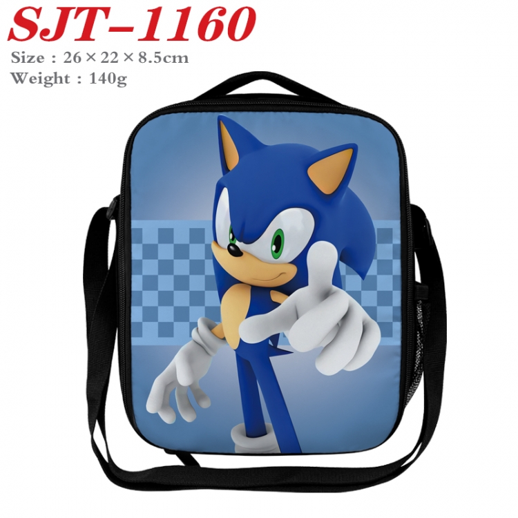 Sonic The Hedgehog  Anime Lunch Bag Crossbody Bag 26x22x8.5cm SJT-1160