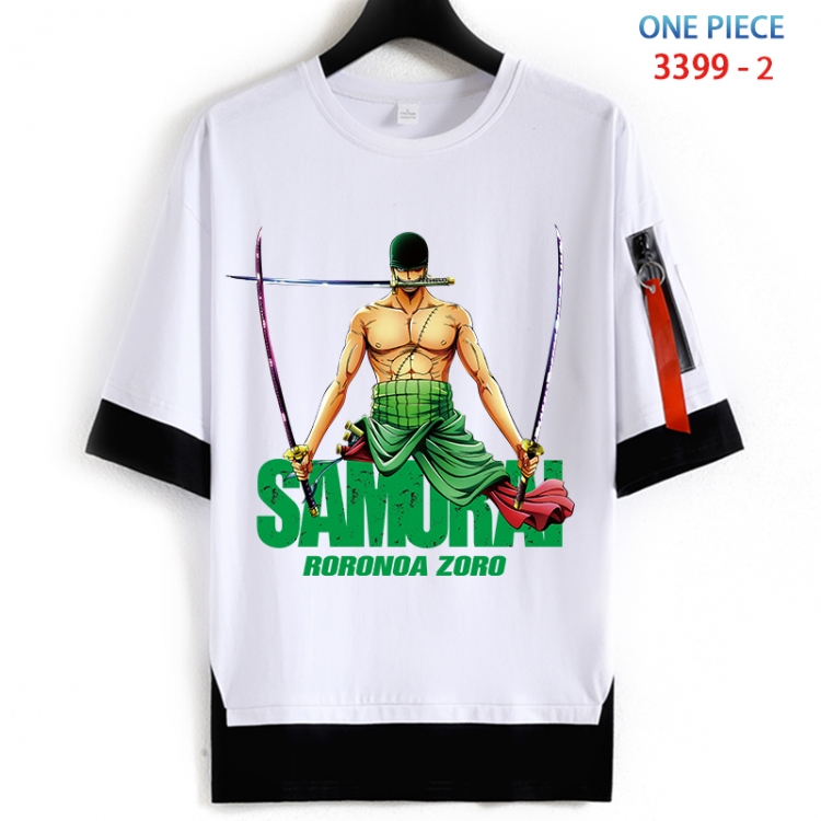 One Piece Cotton Crew Neck Fake Two-Piece Short Sleeve T-Shirt from S to 4XL