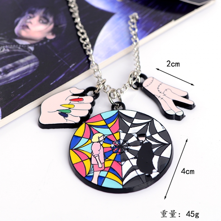 Black Wednesday Anime cartoon metal necklace pendant price for 5 pcs