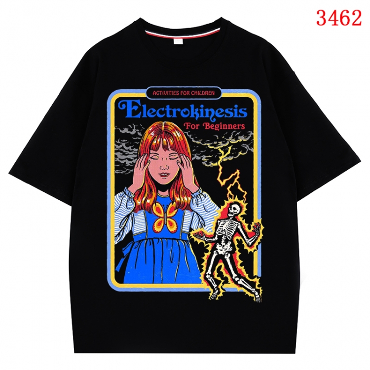 Evil illustration Anime peripheral direct spray technology pure cotton short sleeved T-shirt from S to 4XL CMY-3462-2