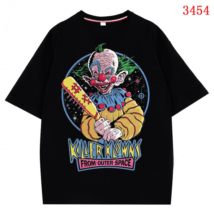 Evil illustration Anime peripheral direct spray technology pure cotton short sleeved T-shirt from S to 4XL  CMY-3454-2