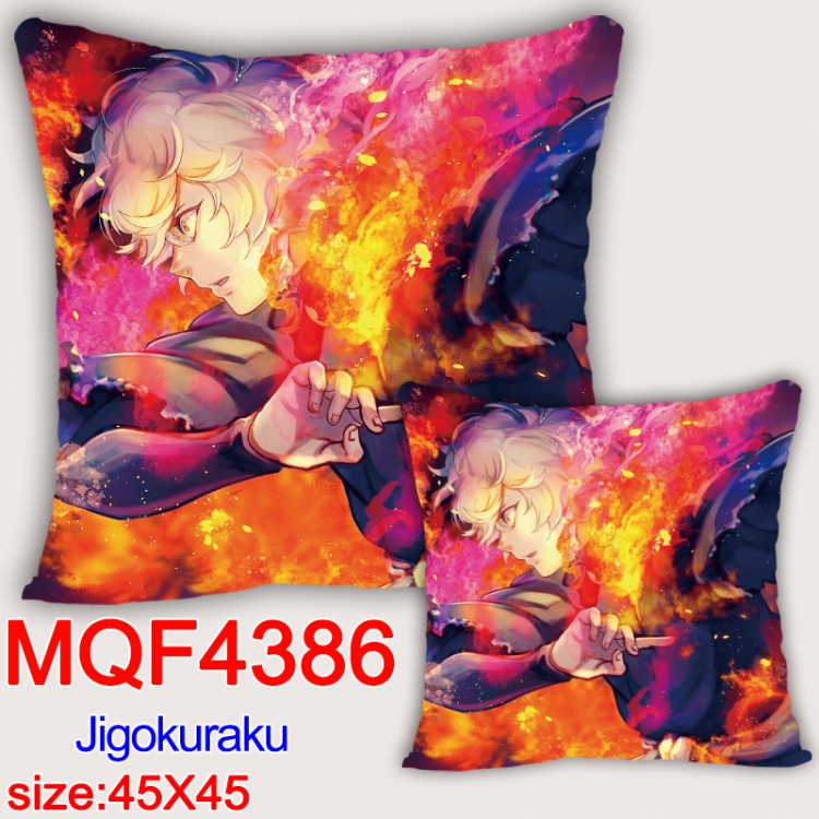 JigokuRaku Anime square full-color pillow cushion 45X45CM NO FILLING MQF-4386