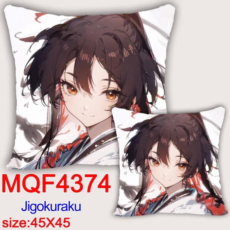 JigokuRaku Anime square full-color pillow cushion 45X45CM NO FILLING MQF-4374