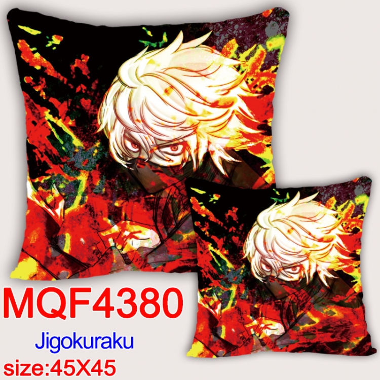 JigokuRaku Anime square full-color pillow cushion 45X45CM NO FILLING MQF-4380