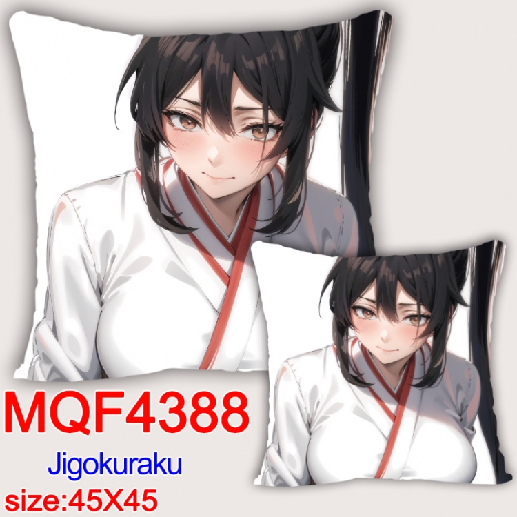 JigokuRaku Anime square full-color pillow cushion 45X45CM NO FILLING  MQF-4388