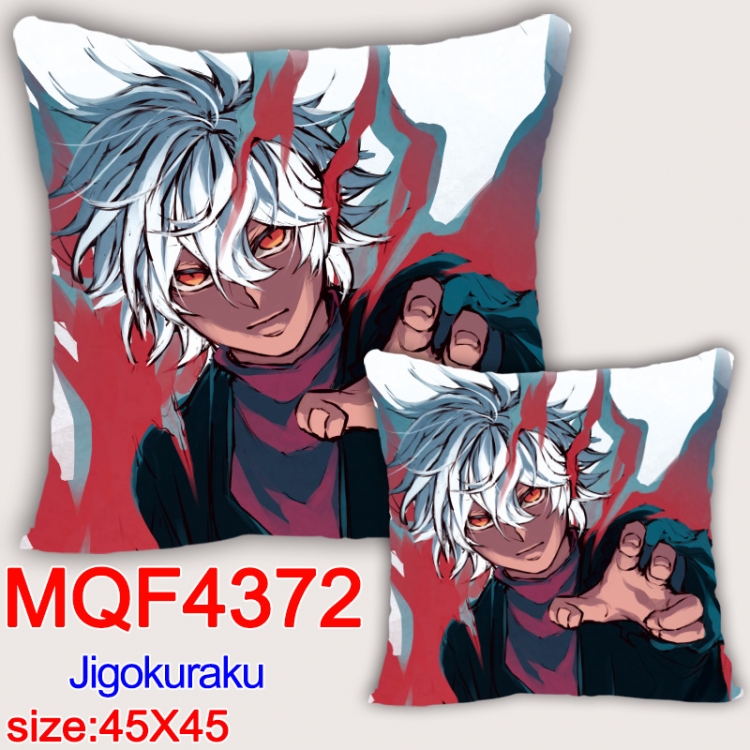 JigokuRaku Anime square full-color pillow cushion 45X45CM NO FILLING MQF-4372