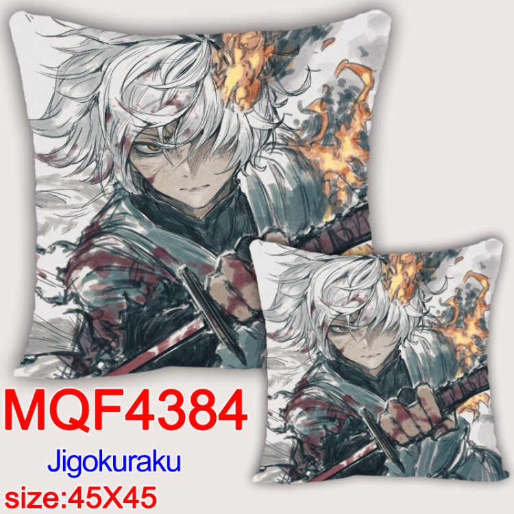 JigokuRaku Anime square full-color pillow cushion 45X45CM NO FILLING MQF-4384
