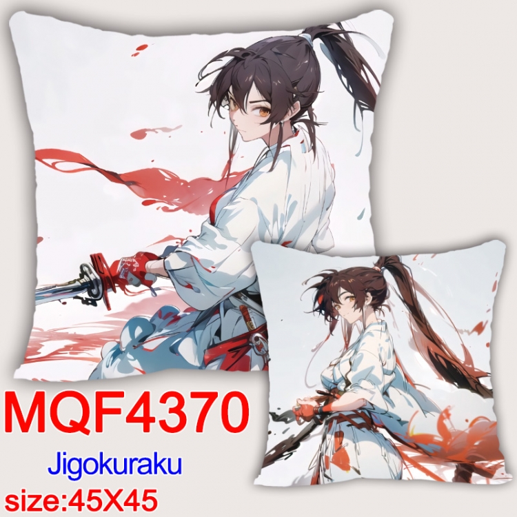JigokuRaku Anime square full-color pillow cushion 45X45CM NO FILLING MQF-4370