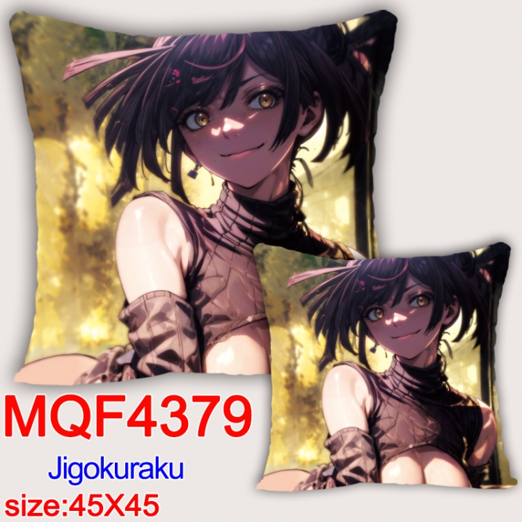 JigokuRaku Anime square full-color pillow cushion 45X45CM NO FILLING MQF-4379