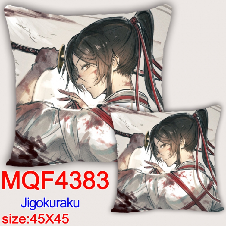 JigokuRaku Anime square full-color pillow cushion 45X45CM NO FILLING MQF-4383