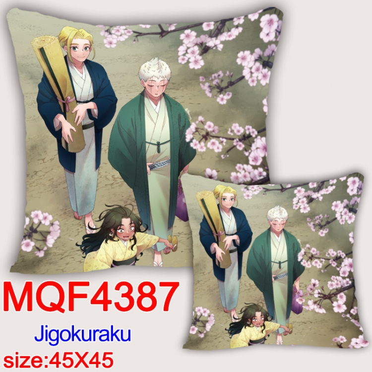 JigokuRaku Anime square full-color pillow cushion 45X45CM NO FILLING MQF-4387