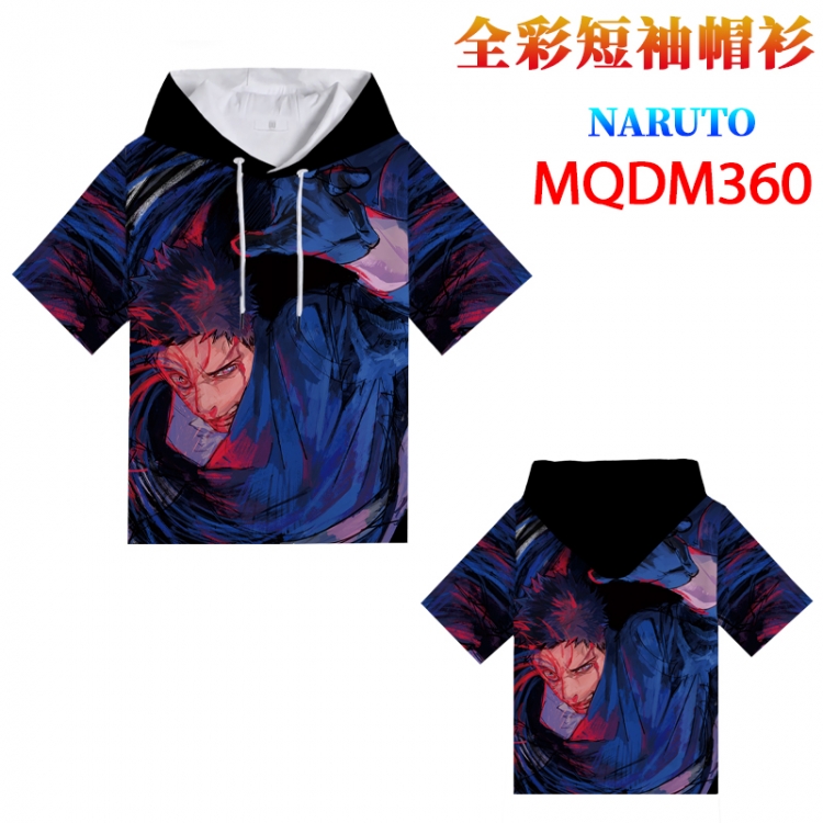 Naruto Full color hooded short sleeved T-shirt from M to 4XL MQDM360