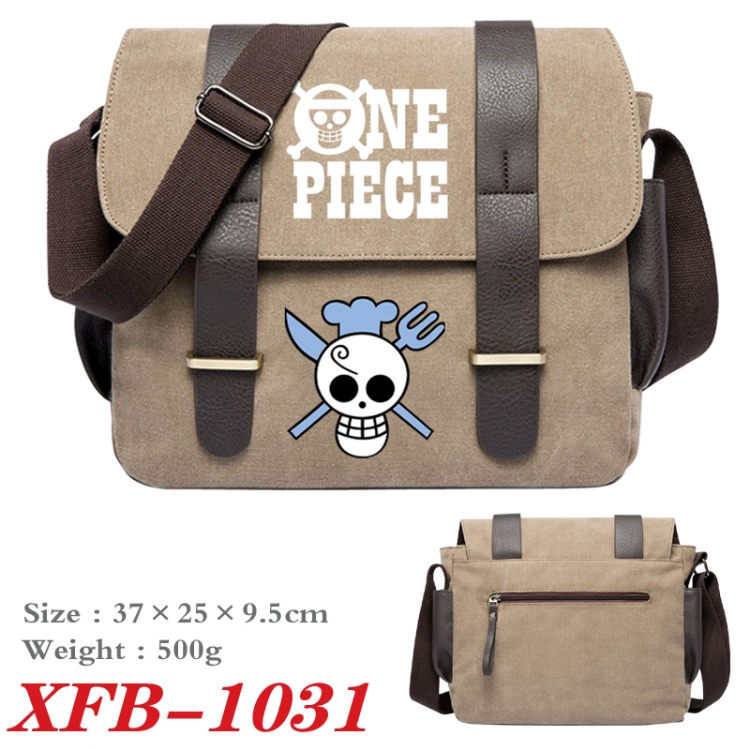 One Piece Anime double belt new canvas shoulder bag single shoulder bag 37X25X9.5cm  XFB-1031
