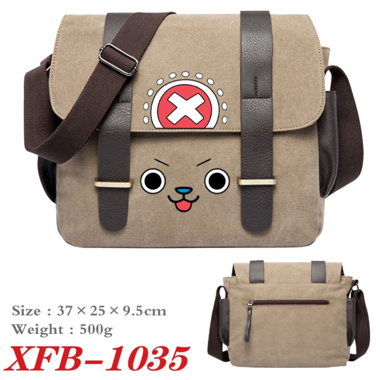 One Piece Anime double belt new canvas shoulder bag single shoulder bag 37X25X9.5cm  XFB-1035