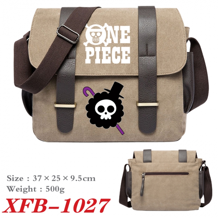 One Piece Anime double belt new canvas shoulder bag single shoulder bag 37X25X9.5cm  XFB-1027