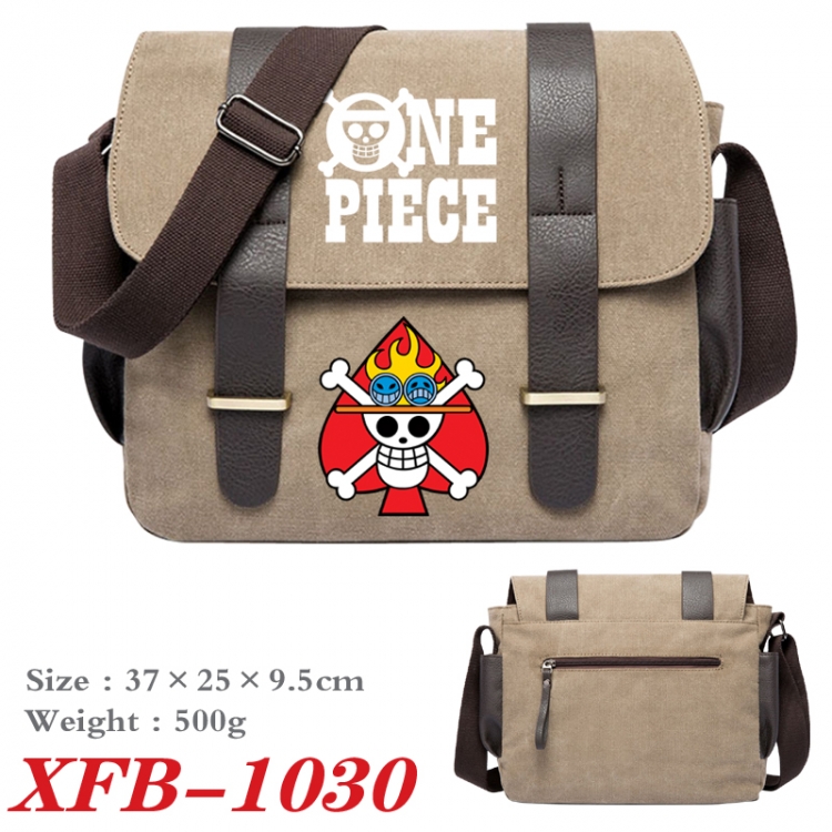 One Piece Anime double belt new canvas shoulder bag single shoulder bag 37X25X9.5cm  XFB-1030