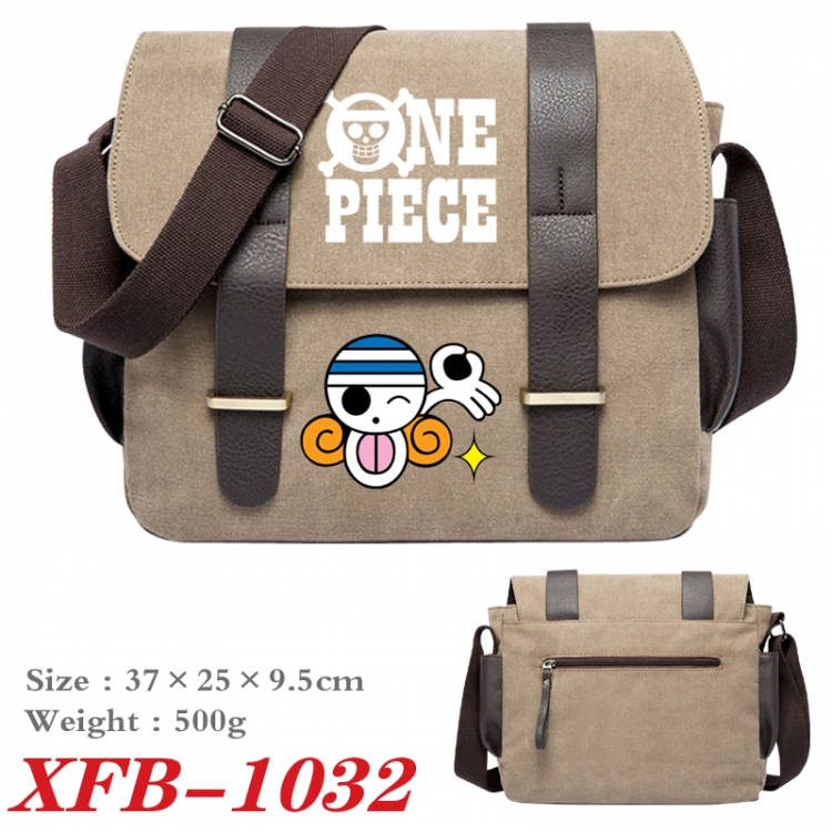 One Piece Anime double belt new canvas shoulder bag single shoulder bag 37X25X9.5cm  XFB-1032