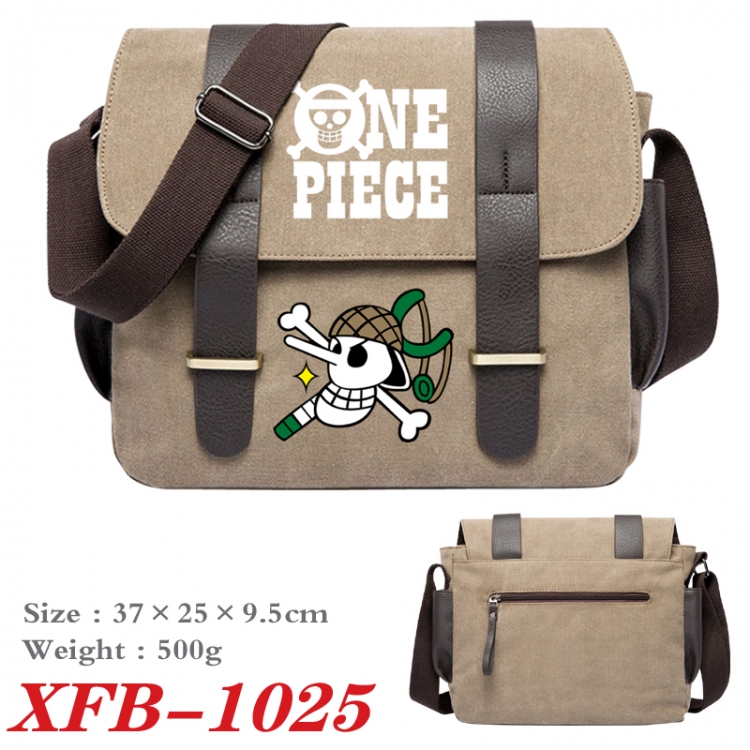 One Piece Anime double belt new canvas shoulder bag single shoulder bag 37X25X9.5cm  XFB-1025