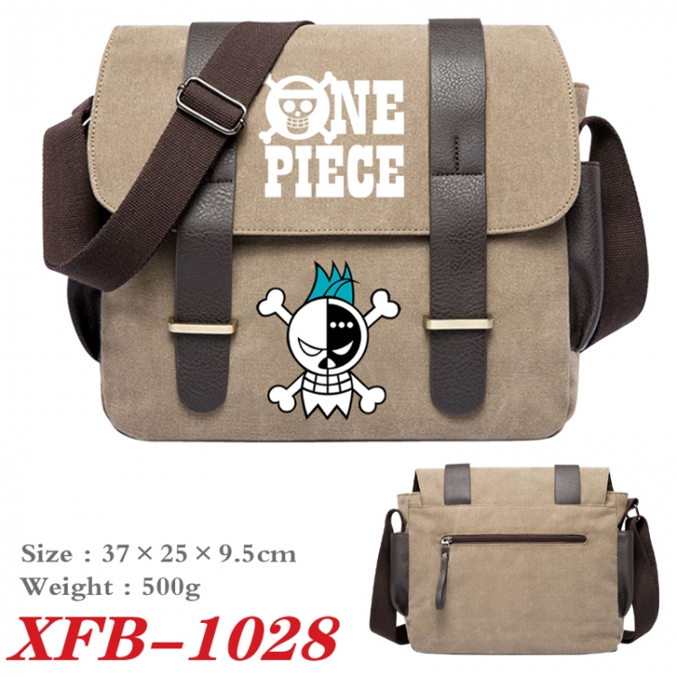 One Piece Anime double belt new canvas shoulder bag single shoulder bag 37X25X9.5cm  XFB-1028