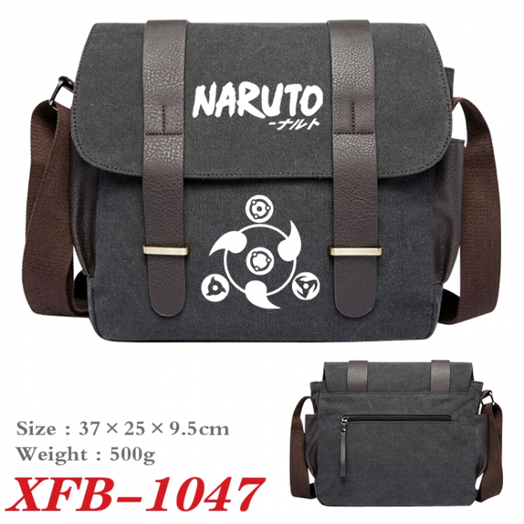 Naruto Anime double belt new canvas shoulder bag single shoulder bag 37X25X9.5cm XFB-1047