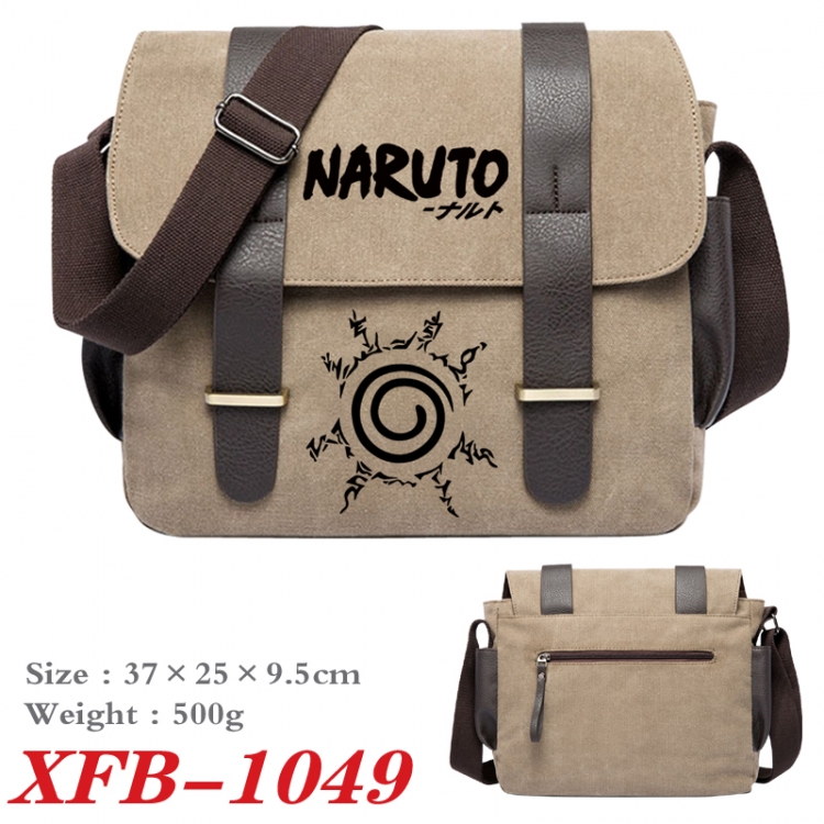 Naruto Anime double belt new canvas shoulder bag single shoulder bag 37X25X9.5cm XFB-1049