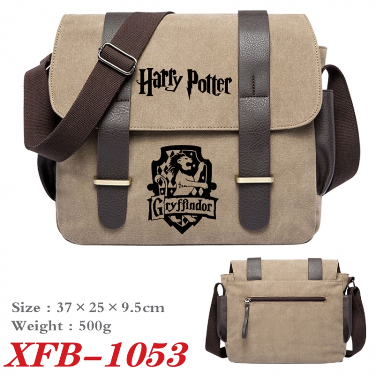 Harry Potter Anime double belt new canvas shoulder bag single shoulder bag 37X25X9.5cm  XFB-1053