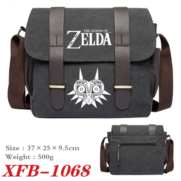 The Legend of Zelda Anime double belt new canvas shoulder bag single shoulder bag 37X25X9.5cm  XFB-1068