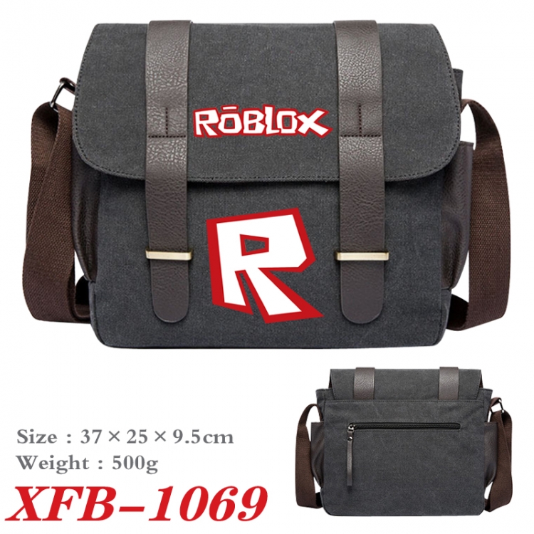 ROBLOX Anime double belt new canvas shoulder bag single shoulder bag 37X25X9.5cm XFB-1069