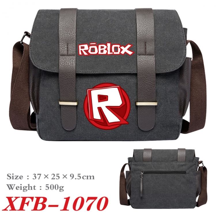 ROBLOX Anime double belt new canvas shoulder bag single shoulder bag 37X25X9.5cm
