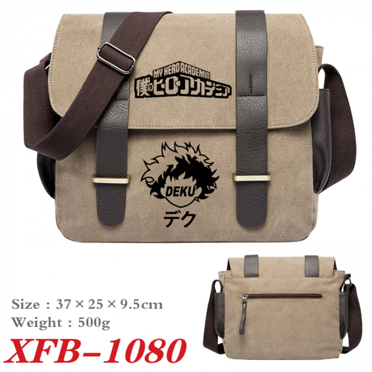 My Hero Academia Anime double belt new canvas shoulder bag single shoulder bag 37X25X9.5cm XFB-1080