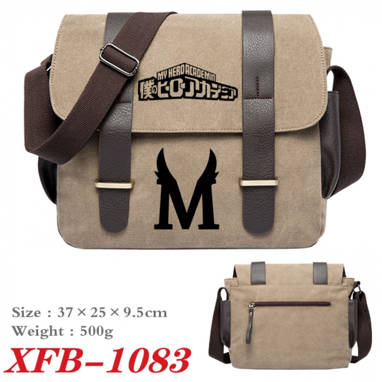 My Hero Academia Anime double belt new canvas shoulder bag single shoulder bag 37X25X9.5cm  XFB-1083