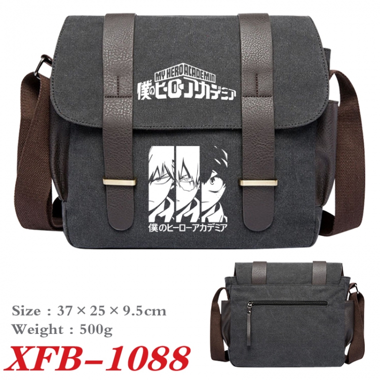 My Hero Academia Anime double belt new canvas shoulder bag single shoulder bag 37X25X9.5cm  XFB-1088