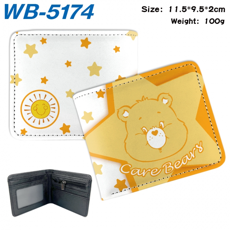 care bears Animation color PU leather half fold wallet 11.5X9X2CM WB-5174A