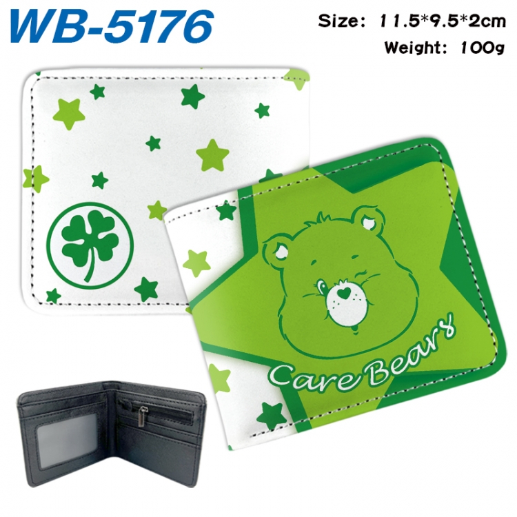 care bears Animation color PU leather half fold wallet 11.5X9X2CM WB-5176A