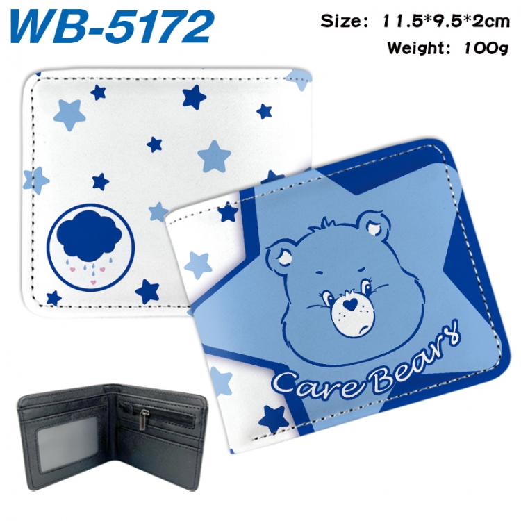 care bears Animation color PU leather half fold wallet 11.5X9X2CM WB-5172A