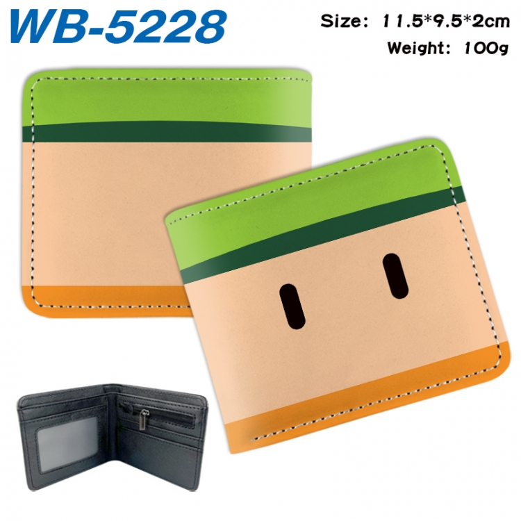 Stumble guys Animation color PU leather half fold wallet 11.5X9X2CM WB-5228A