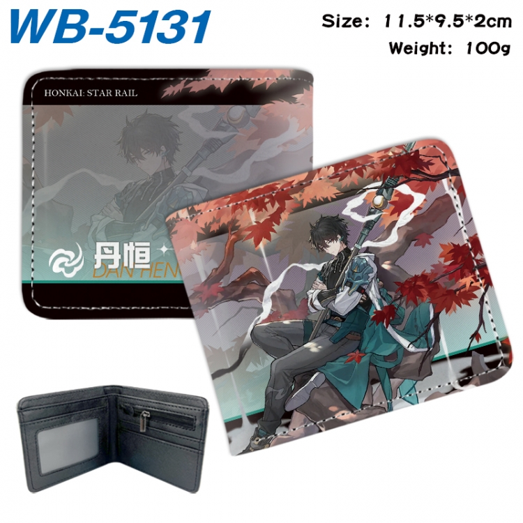 Honkai: Star Rail Animation color PU leather half fold wallet 11.5X9X2CM WB-5131A