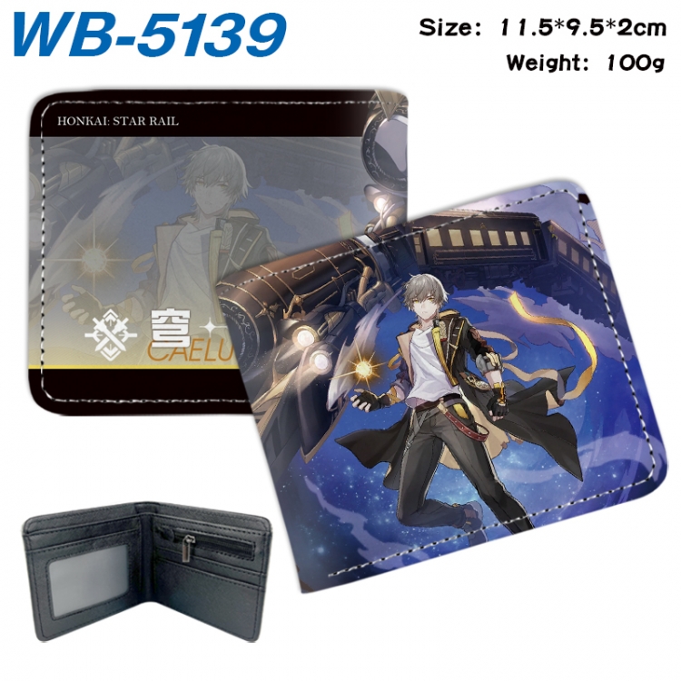 Honkai: Star Rail Animation color PU leather half fold wallet 11.5X9X2CM WB-5139A