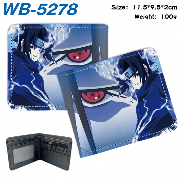Naruto Animation color PU leather half fold wallet 11.5X9X2CM WB-5278A