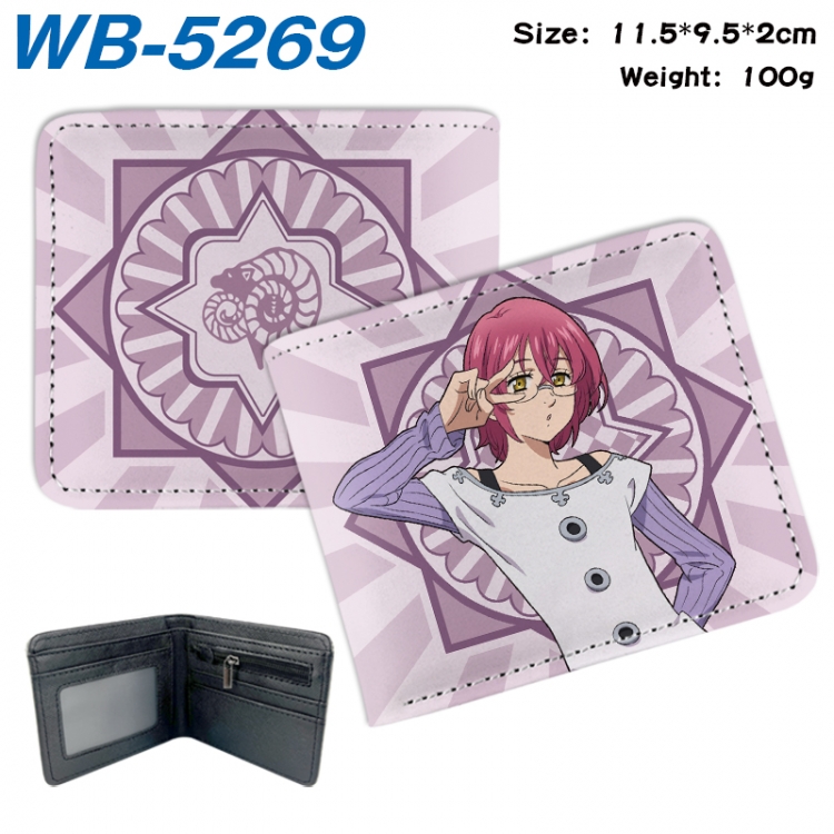 The Seven Deadly Sins Animation color PU leather half fold wallet 11.5X9X2CM  WB-5269A
