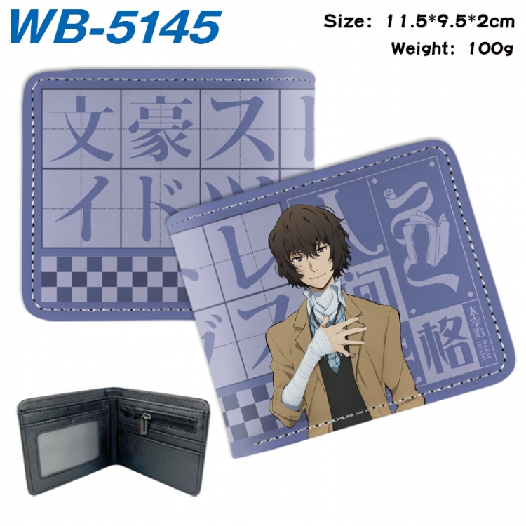 Bungo Stray Dogs Animation color PU leather half fold wallet 11.5X9X2CM WB-5145A