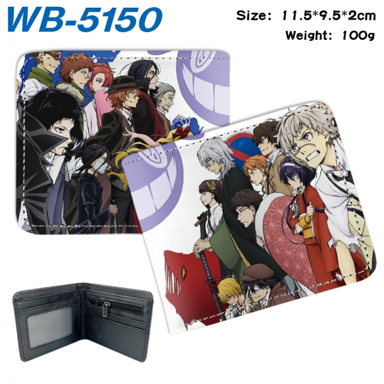 Bungo Stray Dogs Animation color PU leather half fold wallet 11.5X9X2CM  WB-5150A