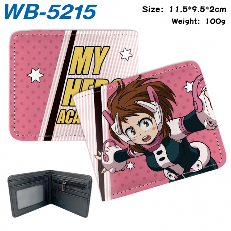 My Hero Academia Animation color PU leather half fold wallet 11.5X9X2CM WB-5215A