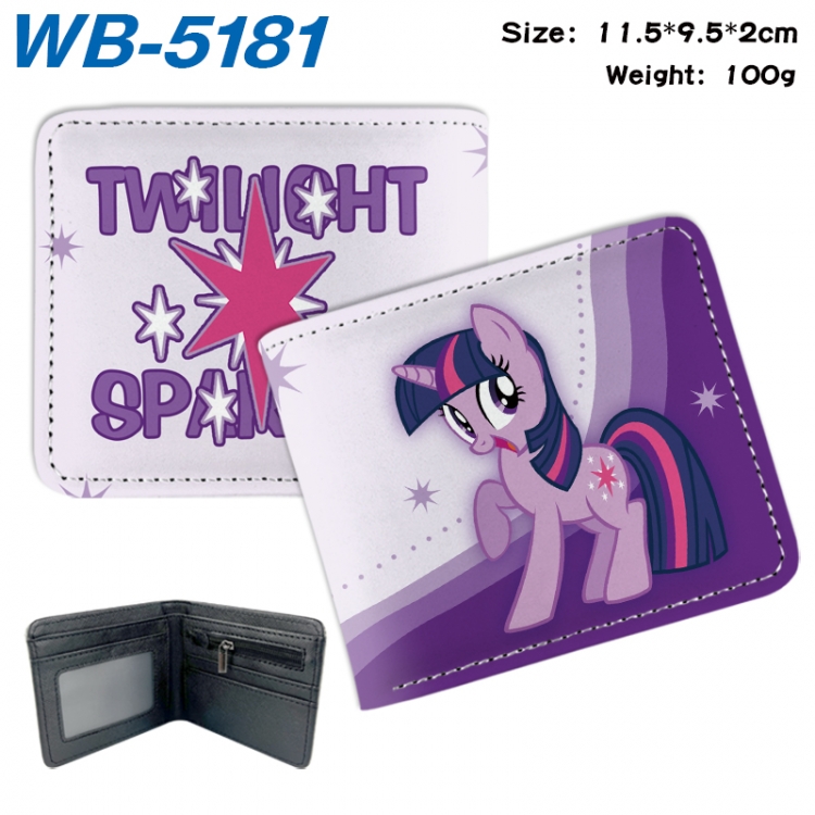 My Little Pony Animation color PU leather half fold wallet 11.5X9X2CM  WB-5181A