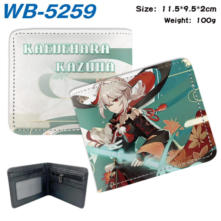 Genshin Impact Animation color PU leather half fold wallet 11.5X9X2CM WB-5259A