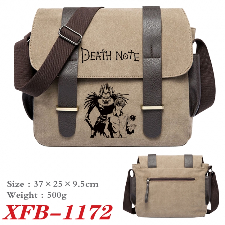 Death note  Anime double belt new canvas shoulder bag single shoulder bag 37X25X9.5cm XFB-1172