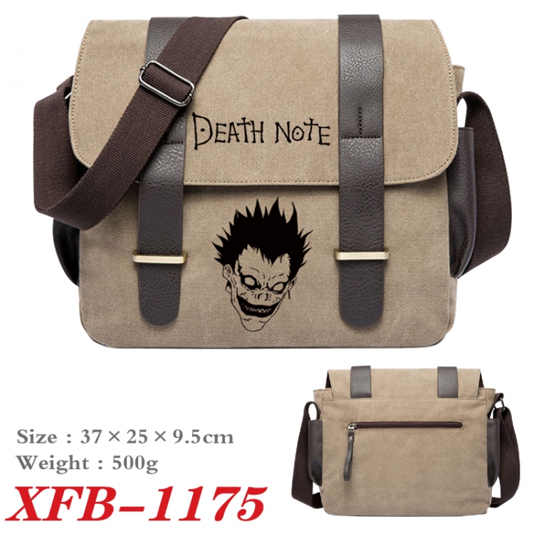 Death note  Anime double belt new canvas shoulder bag single shoulder bag 37X25X9.5cm  XFB-1175