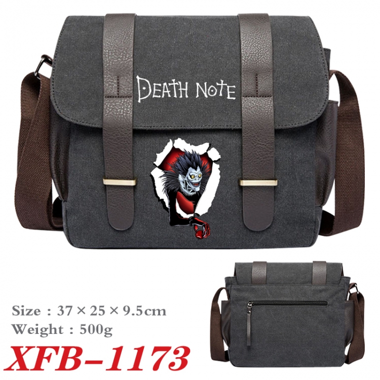 Death note  Anime double belt new canvas shoulder bag single shoulder bag 37X25X9.5cm  XFB-1173