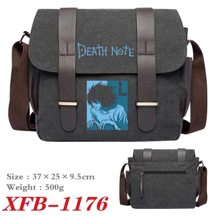 Death note  Anime double belt new canvas shoulder bag single shoulder bag 37X25X9.5cm XFB-1176